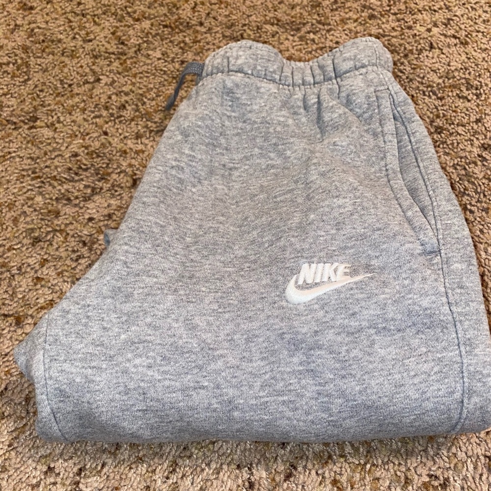 Grey Nike sweatpants